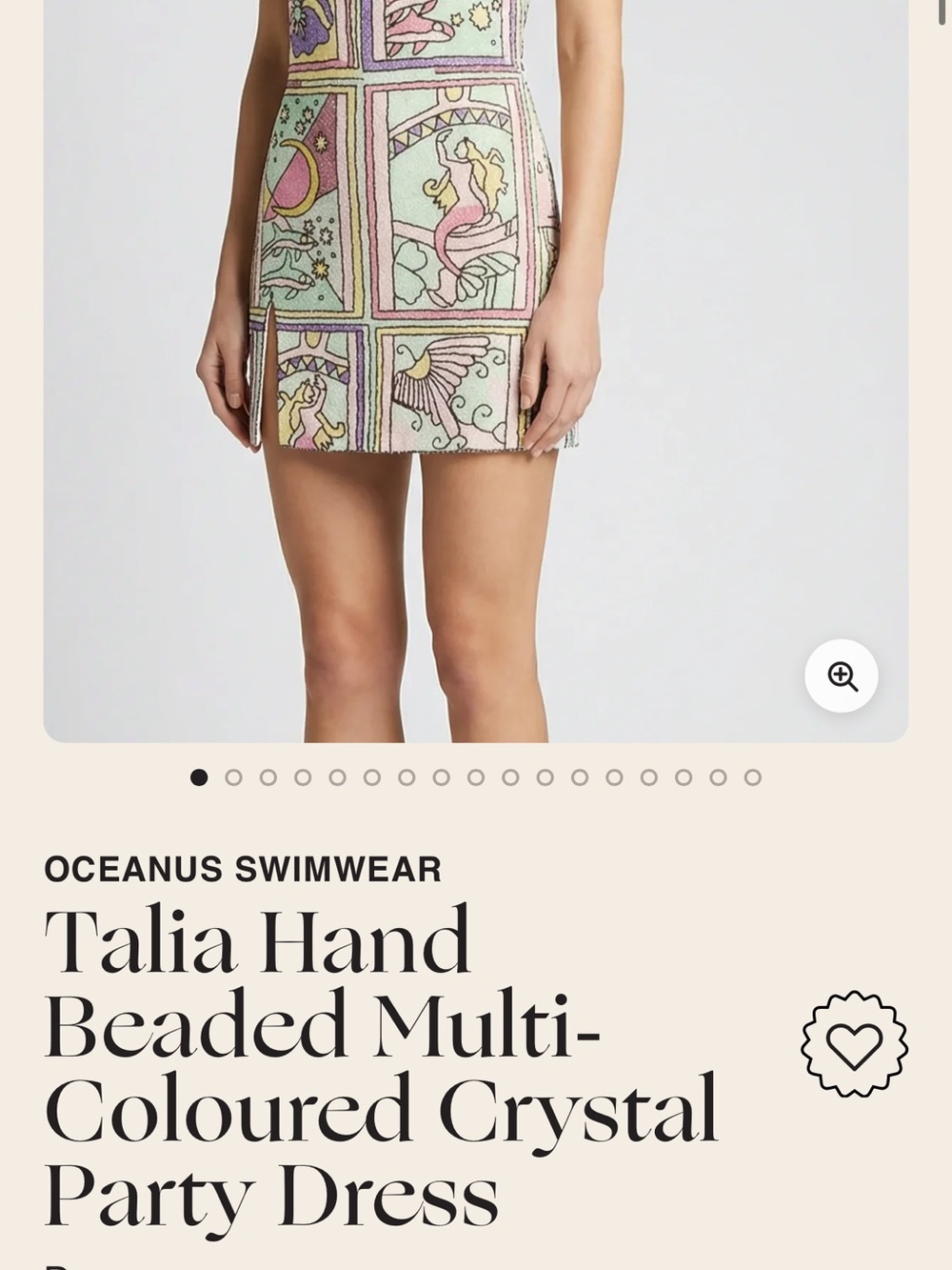 Talia Hand-Beaded Multi-Color Mini Dress